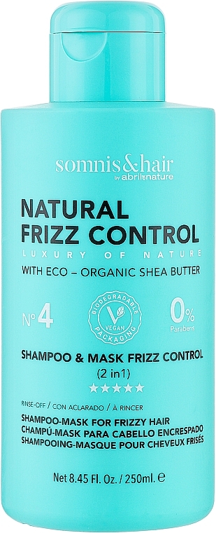 Шампунь і маска 2 в 1 для пухнастого та сухого волосся - Somnis & Hair Shampoo & Mask Frizz Control — фото N1