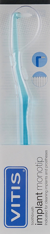 Зубна щітка, середня, синя - Dentaid Vitis Implant Monotip — фото N1