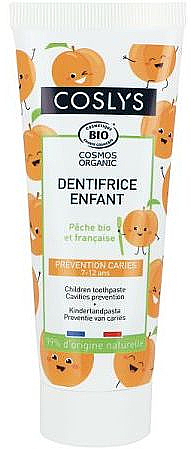 Дитяча зубна паста для профілактики карієсу персикова - Coslys Toothpaste Child Cavity Prevention Peach — фото N1