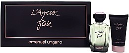 Парфумерія, косметика Ungaro L'Amour Fou - Набір (edp/100ml + b/lot/50ml + pouch)