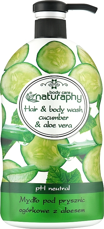 Шампунь-гель для душа "Огурец и алоэ вера" - Naturaphy Hair&Body Wash — фото N1