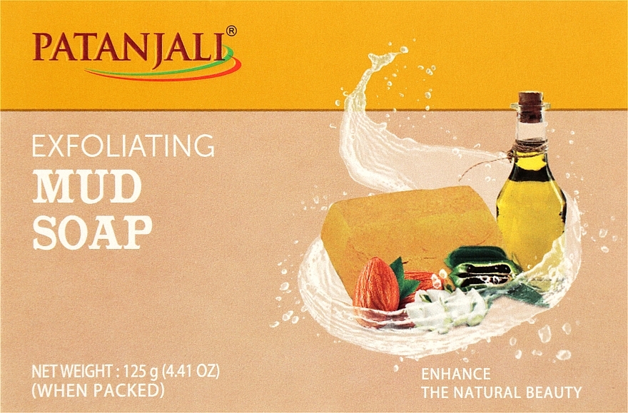 Мило для тіла з глиною "Відлущувальне" - Patanjali Exfoliating Mud Soap — фото N1