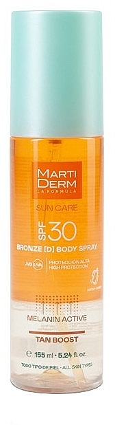 Спрей для тіла - MartiDerm Sun Care Bronze (D) Spray SPF30 — фото N1