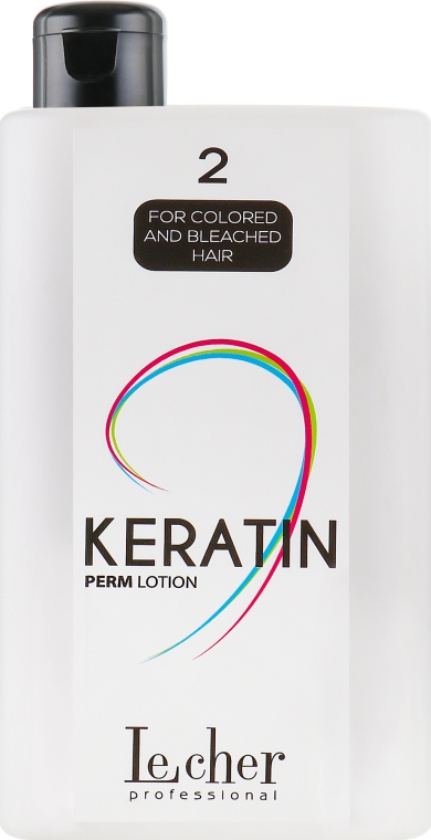Средство для перманента для окрашенных и обесцвеченных волос № 2 - Lecher Professional Keratin Perm Lotion Coloured Bleached Hair — фото N1