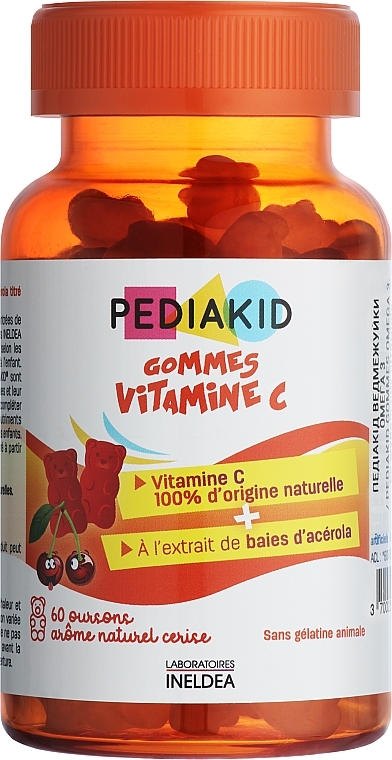Жувальні ведмедики "Вітамін С. Вишня" - Pediakid Gommes Vitamin C — фото N1