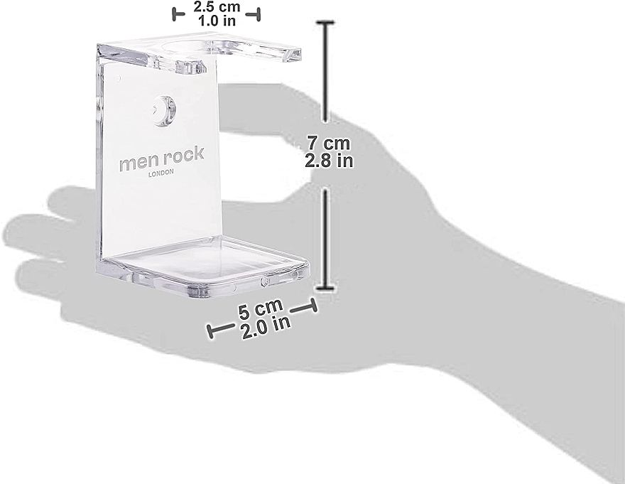 Підставка для помазка - Men Rock Clear Drip Stand — фото N3