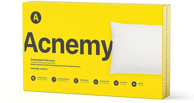 Антибактеріальна наволочка проти прищів, 45×75 см - Acnemy — фото N1