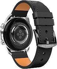 Чоловічий смарт-годинник, срібло + чорний ремінець - Garett Smartwatch V10 — фото N3