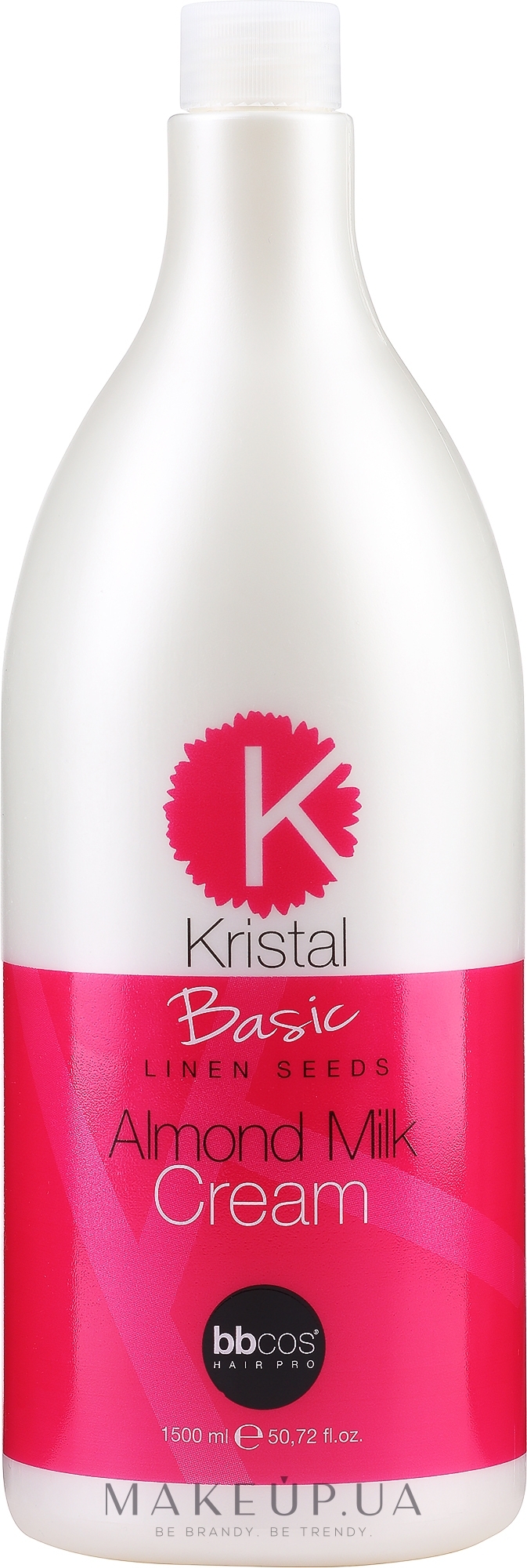 Бальзам з мигдальним молочком для волосся - BBcos Kristal Basic Linen Seeds Almond Milk — фото 1500ml