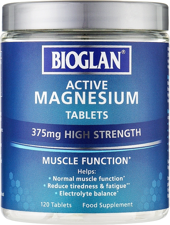 Пищевая добавка "Магний Актив" - Bioglan Active Magnesium Tablets — фото N1