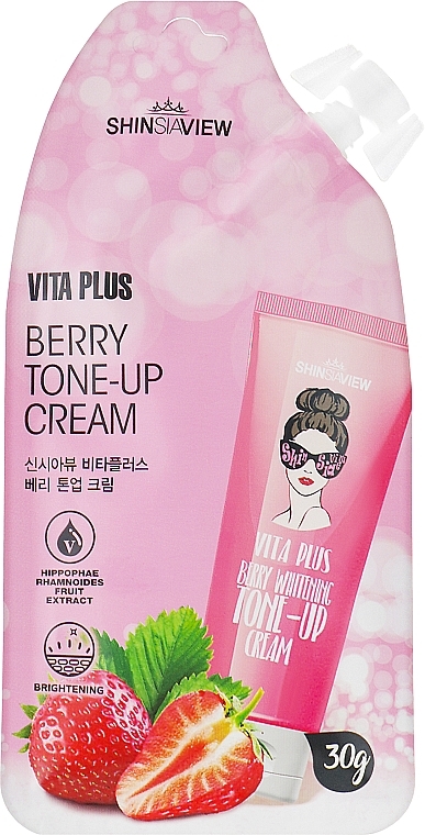 Отбеливающий крем для лица - Shinsiaview Vita Plus Berry Tone-Up Cream — фото N1