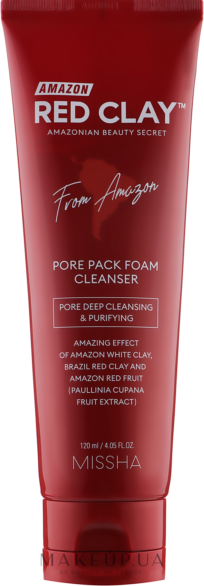 Пенка для умывания - Missha Amazon Red Clay Pore Pack Foam Cleanser — фото 120ml