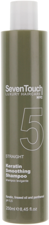 Шампунь для вирівнювання та розгладження волосся (кератинове вирівнювання) - Punti di Vista Seven Touch Luxury 5 Keratin Smoothing Shampoo — фото N1