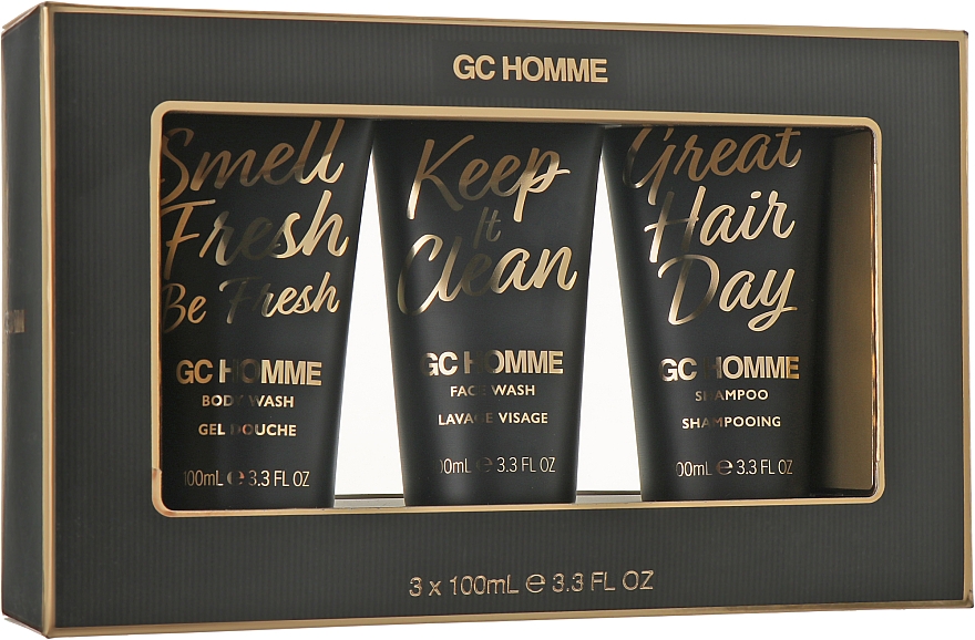 Набор - Grace Cole GC Homme Confidence (sh/gel/100ml + shm/100ml + gel/100ml) — фото N1