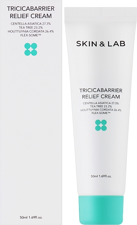 Заспокійливий крем для обличчя з центелою - Skin&Lab Tricicabarrier Relief Cream — фото N2