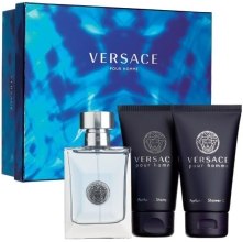 Духи, Парфюмерия, косметика Versace Pour Homme - Набор (edt 100ml + a/sh/bal 50ml + shampoo/ 50ml + portmone)