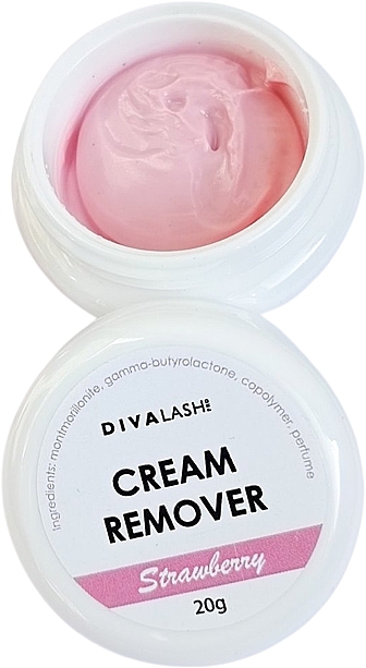 Кремовий ремувер для вій з ароматом полуниці - Divalashpro Cream Remover — фото N1