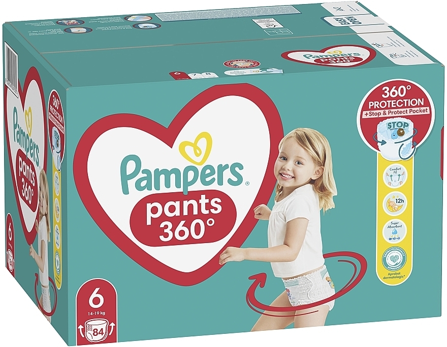Підгузки-трусики Pants Розмір 6, 14-19 кг, 84 шт. - Pampers — фото N3