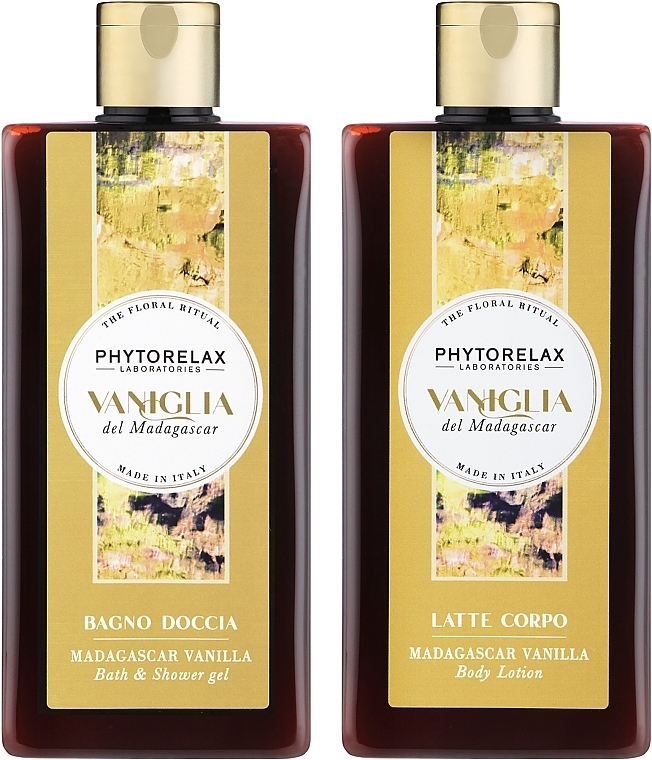 Набор - Phytorelax Laboratories The Floral Ritual Vanille Of Madagascar (sh/gel/250ml + b/lot/250ml) — фото N2