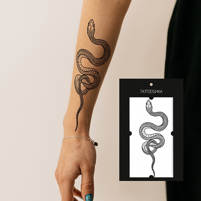 Временное тату "Змея 20 см" - Tattooshka — фото N3