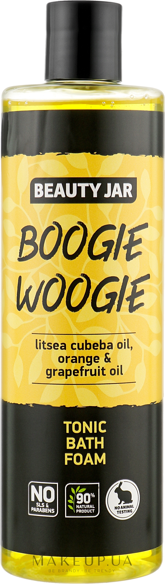 Тонізувальна піна для ванни з олією літцеї кубеба, апельсина та грейпфрута - Beauty Jar Boogie Woogie Tonic Bath Foam — фото 400ml