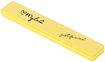 Пилочка для нігтів 100/180, жовта - MylaQ — фото N1