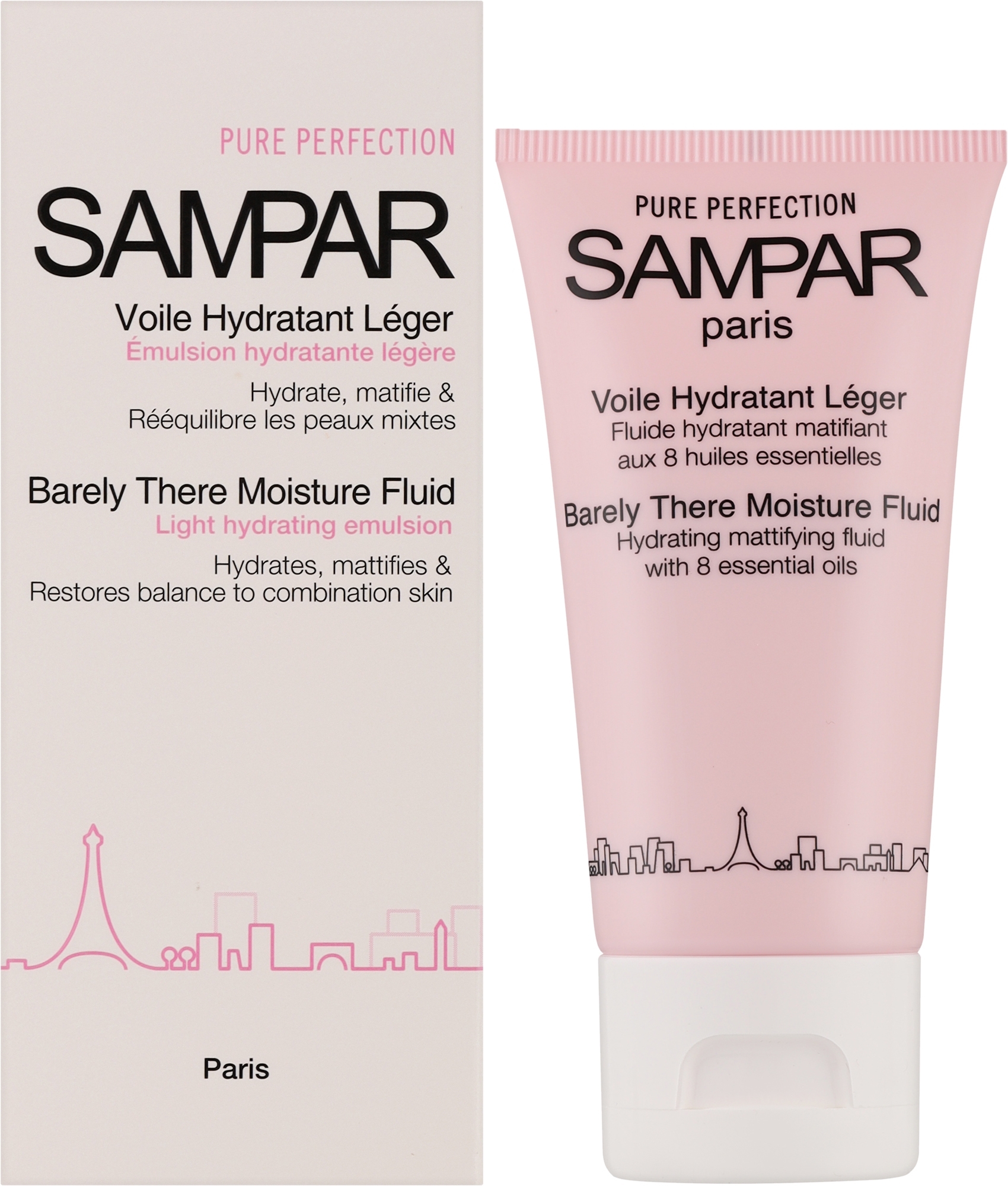 Флюид для жирной и комбинированной кожи - Sampar Barely There Moisture Fluid — фото 50ml