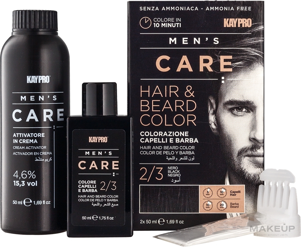 Набор для окрашивания волос и бороды - KayPro Men’s Care Hair & Beard Color Kit — фото 2-3