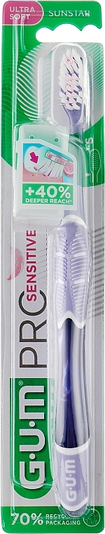 Зубная щетка, фиолетовая - Sunstar Gum Pro Sensitive Toothbrush Ultra Soft  — фото N1