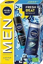 Парфумерія, косметика Набір - Nivea Men Fresh Beat Body Care Gift Set (sh/gel/250ml + deo/150ml)