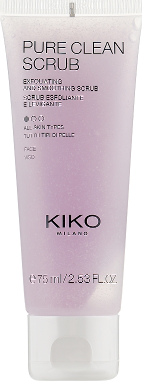 Відлущувальний і розгладжувальний скраб для обличчя - Kiko Milano Pure Clean Scrub — фото N1
