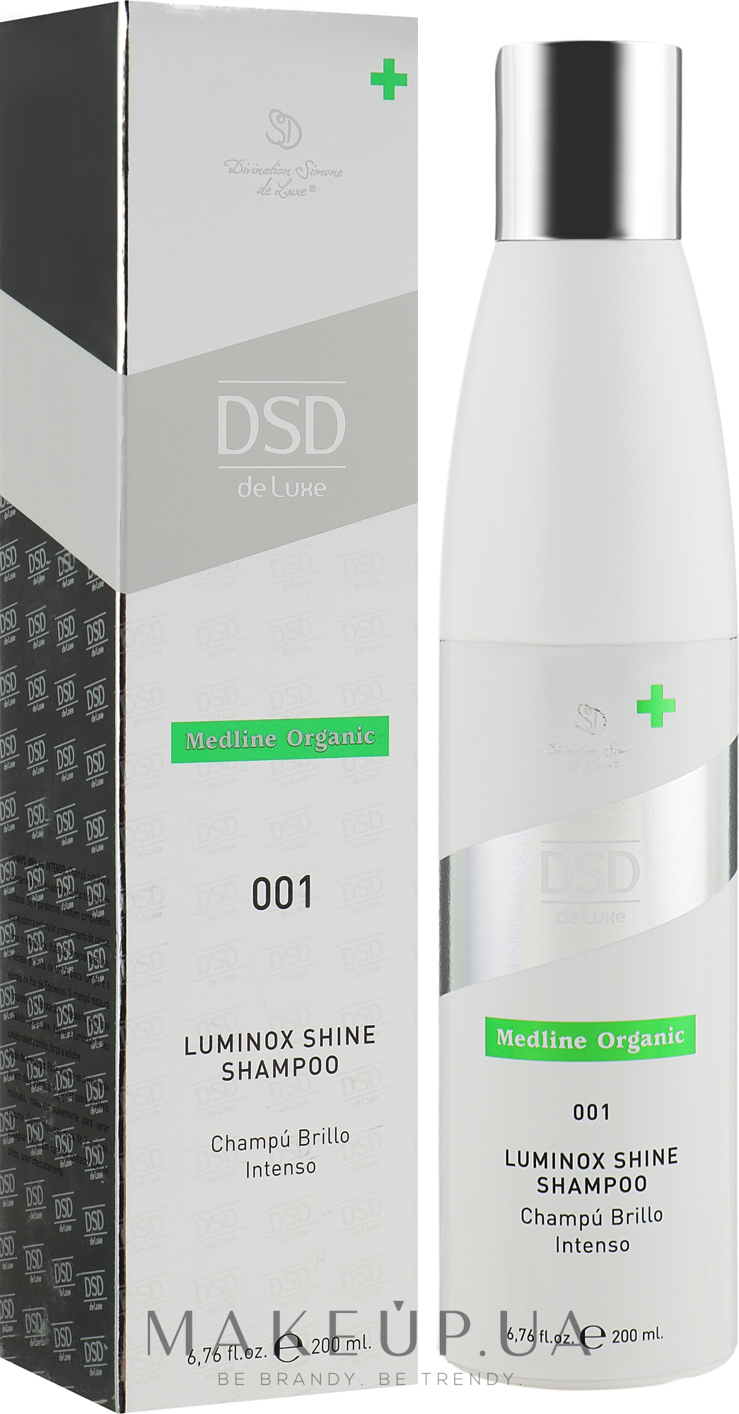 Шампунь "Люмінокс шайн" №001 - Simone DSD de Luxe Medline Organic Luminox Shine Shampoo — фото 200ml