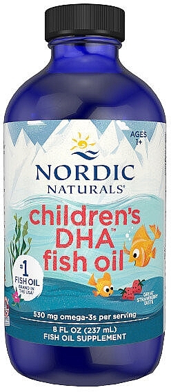Пищевая добавка для детей "DHA" со вкусом клубники - Nordic Naturals Children's DHA 530mg Omega-3 Strawberry — фото N1