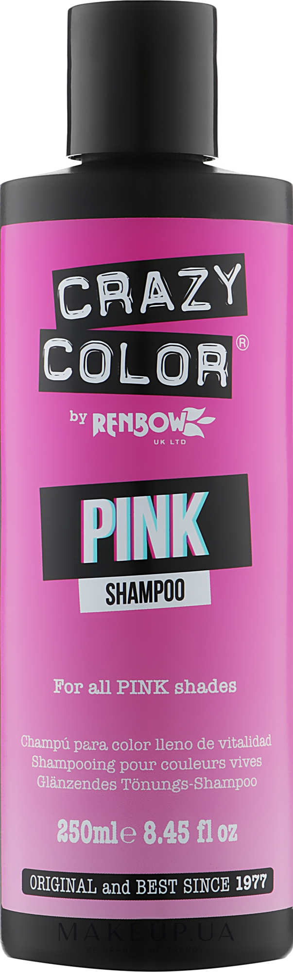 Шампунь відтінковий для усіх відтінків рожевого - Crazy Color Vibrant Pink Shampoo — фото 250ml