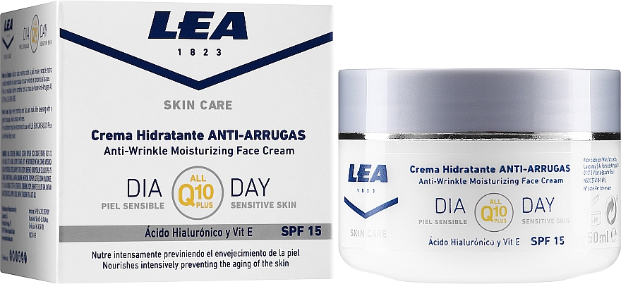 Зволожувальний денний крем для обличчя проти зморщок - Lea Skin Care Anti-Wrinkle Moisturizing Q-10 Day Face Cream — фото N2