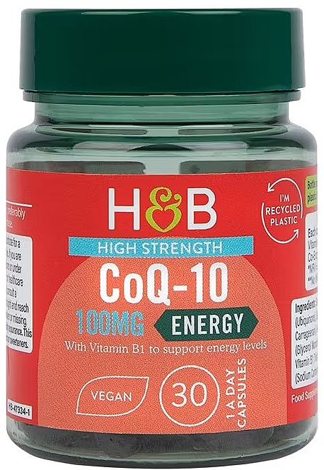 Пищевая добавка "Коэнзим Q10", 100 мг - Holland & Barrett High Strength Co-Q10 100mg — фото N1