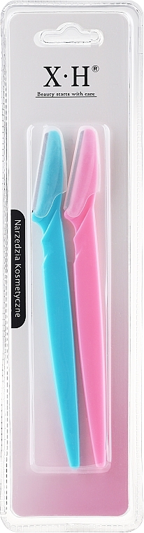 Бритви для брів, рожева + голуба - Bling — фото N1