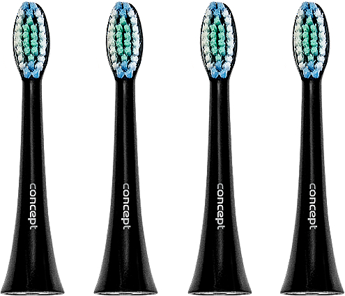 Змінні головки для зубної щітки, чорні - Concept Sonic Toothbrush Heads Daily Clean ZK0006 — фото N1
