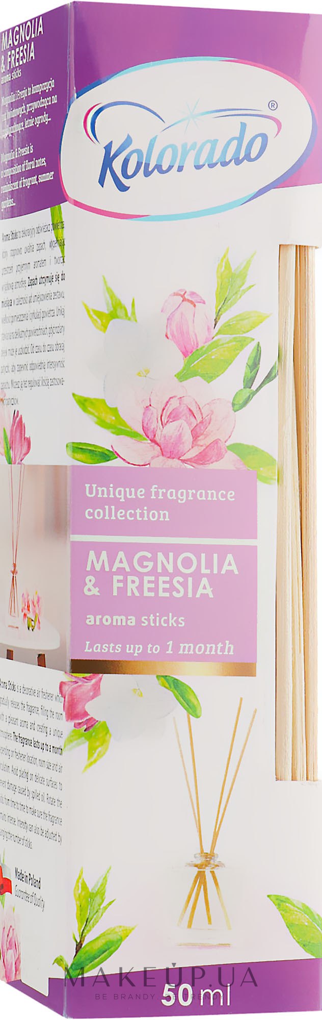 Аромадифузор "Магнолія і фрезія" - Kolorado Aroma Sticks Magnolia & Freesia — фото 50ml
