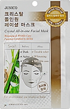 Парфумерія, косметика Тканинна маска з равликом - Mijin Junico Crystal All-In-One Facial Mask Snail