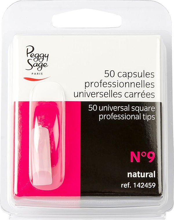 Универсальные квадратные типсы "№9", 50 шт - Peggy Sage Tips — фото N1