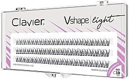 Накладні вії, 10 мм - Clavier V-Shape Light Eyelashes — фото N1