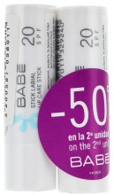 Духи, Парфюмерия, косметика Набор для губ SPF 20 - Babe Laboratorios Lip Care (2 x stick/4g)