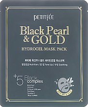 Гідро-гелева маска із золотом та чорними перлами для обличчя - Petitfee Black Pearl & Gold Hydrogel Mask Pack — фото N4