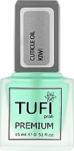 Олія для кутикули з пензликом "Ківі" - Tufi Profi Premium Cuticle Oil — фото N1