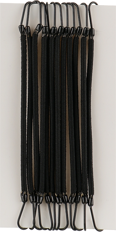 Резинки для волосся на гачку, чорні - Comair