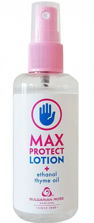 Лосьйон для рук - Bulgarian Rose Max Protect Hand Lotion Ethanol Thyme Oil Cleaner — фото N1