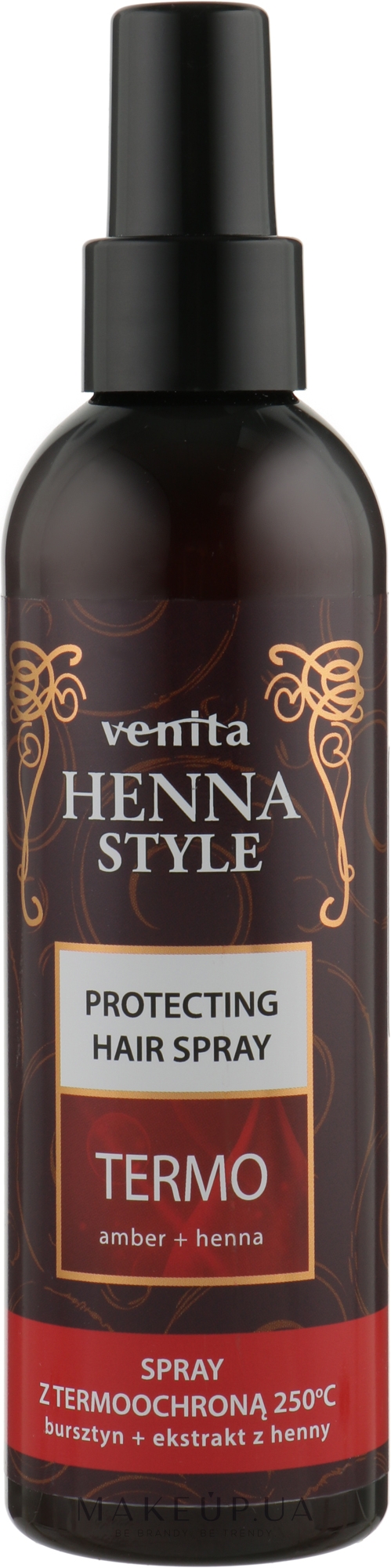 Спрей для укладки волос с термозащитой до 250 ° C - Venita Henna Style Protecting Hair Spray — фото 200ml