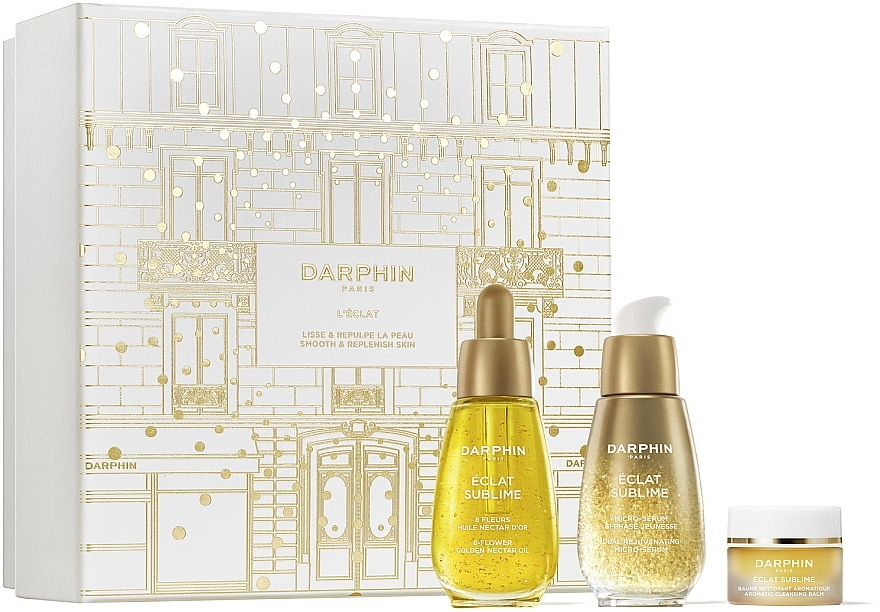 Набор "Драгоценное сияние" - Darphin Eclat Sublime Set (balm/5ml + serum/30ml + oil/30ml) — фото N1