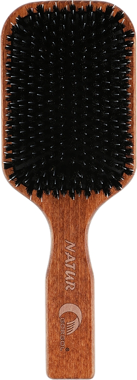 Расческа для волос на резиновой подушке с зубчиками из щетины кабана и нейлона, 13 рядов - Gorgol — фото N1